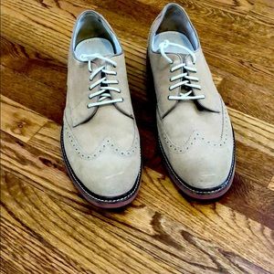 Cole Haan suede wing tops- creme/tan